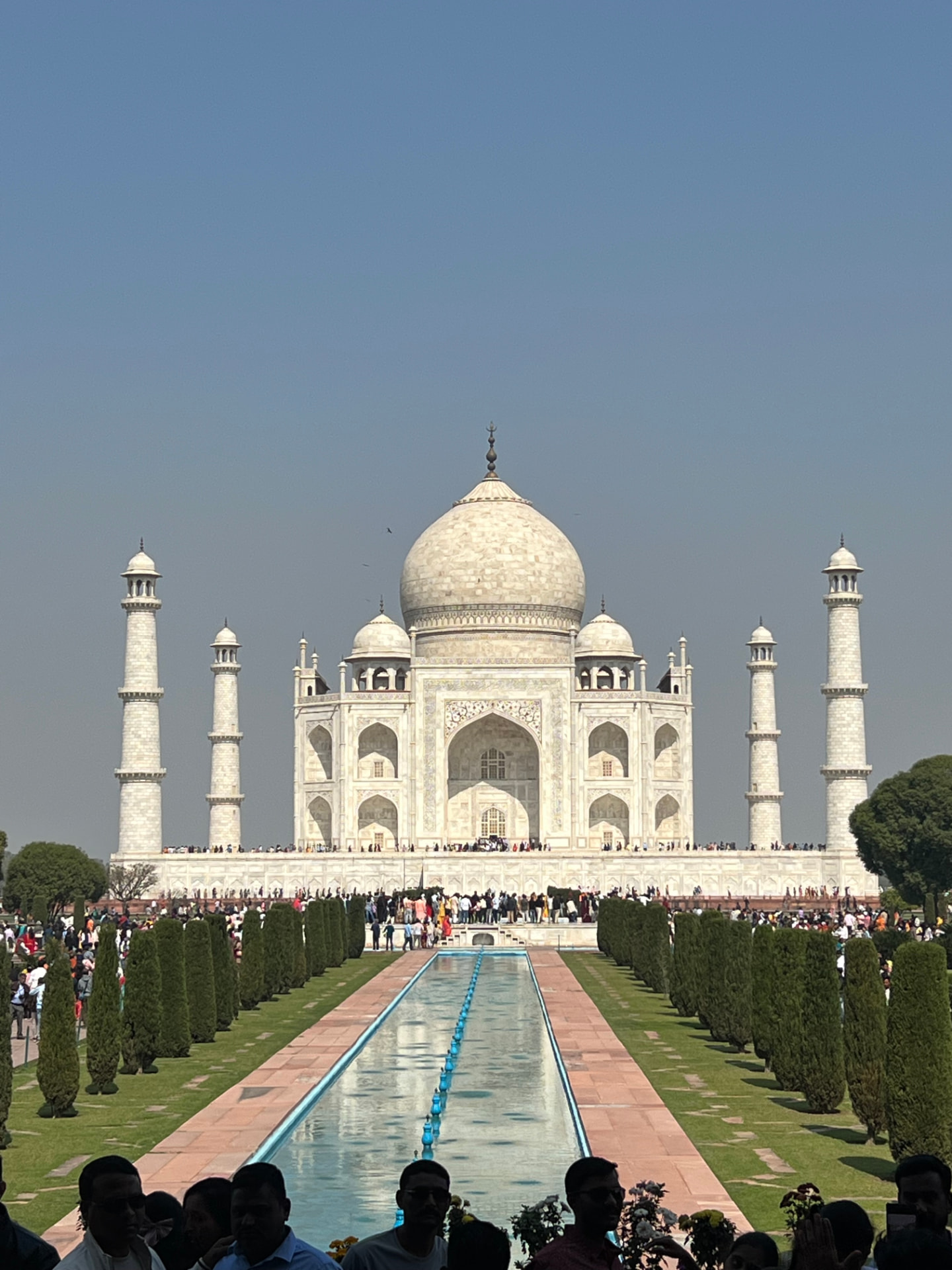 The Taj Mahal and its reflecting pool, photographed by Dr. Makeba